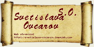 Svetislava Ovčarov vizit kartica